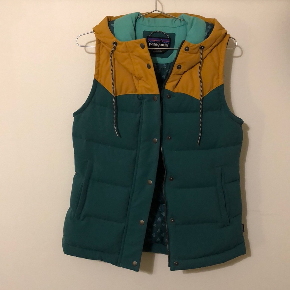 Patagonia Exclusive women’s Bivy down vest Arbor green- RARE